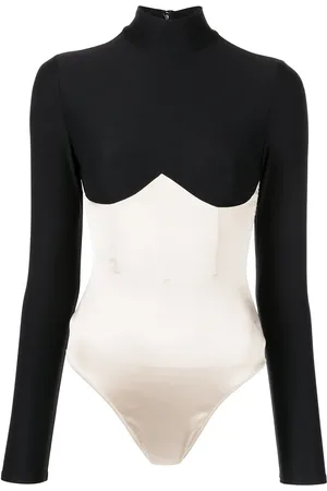 FLEUR DU MAL Body manga larga con cuello alto