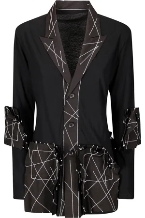 YOHJI YAMAMOTO Sobrecamisa con aplique geométrico