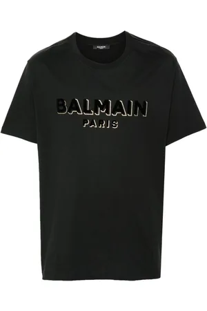 Balmain Playera tejida con logo afelpado