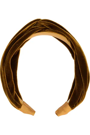 Jennifer Behr Diadema de terciopelo con detalle fruncido