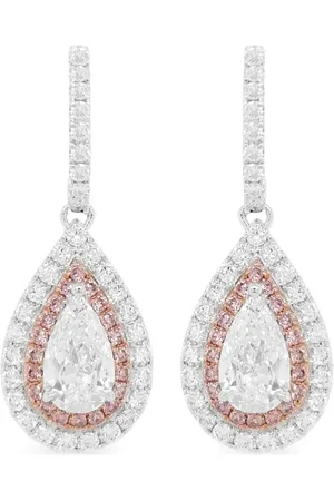 HYT Jewelry Aretes en oro blanco de 18kt con diamante