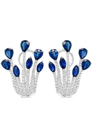 HYT Jewelry Aretes en oro blanco de 18kt con diamantes
