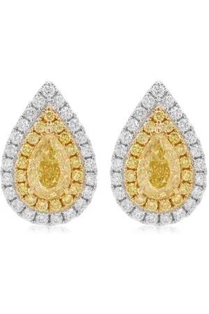 HYT Jewelry Aretes en oro blanco de 18kt con diamantes