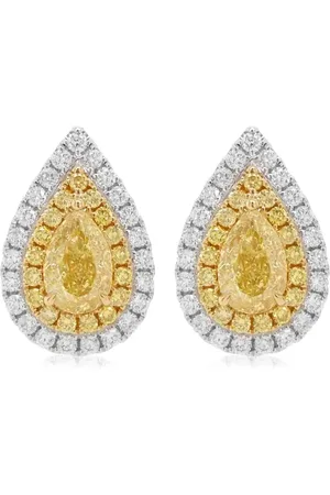 HYT Jewelry Aretes en oro blanco de 18kt con diamantes