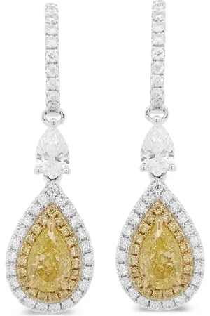 HYT Jewelry Aretes en oro blanco de 18kt con diamantes