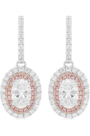 HYT Jewelry Aretes en oro blanco de 18kt con diamantes
