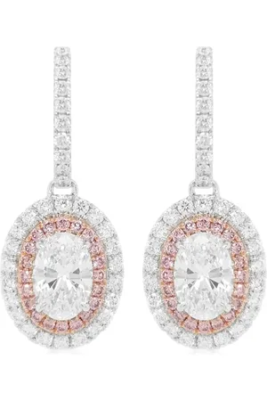 HYT Jewelry Aretes en oro blanco de 18kt con diamante