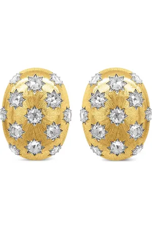 HYT Jewelry Aretes en oro amarillo de 18kt con diamantes