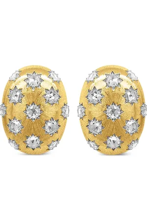 HYT Jewelry Aretes en oro amarillo de 18kt con diamantes