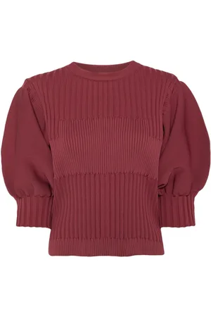 CFCL Blusa corta con mangas farol