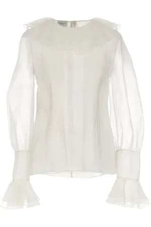 Giambattista Valli Blusa con volantes en el cuello