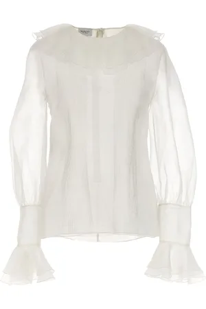 Giambattista Valli Blusa con volantes en el cuello