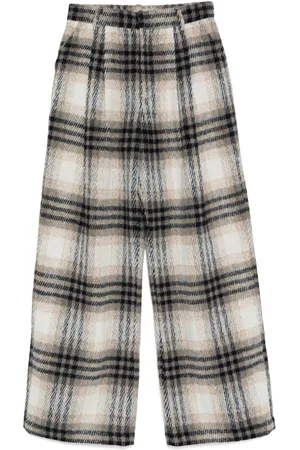B+AB Pants con motivo de cuadros