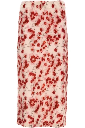Bernadette Falda tejida con estampado floral