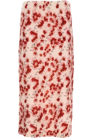 Bernadette Falda tejida con estampado floral