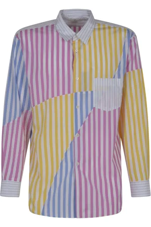 Comme des Garçons Camisa con paneles estampados de rayas