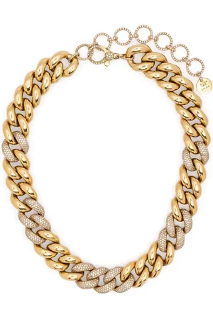 Shay Collar Alternating Jumbo en oro amarillo de 18kt con diamantes