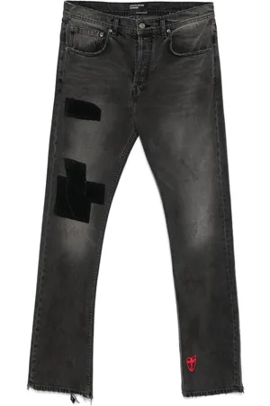 ENFANTS RICHES DEPRIMES Jeans acampanados con diseño patchwork