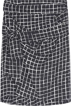 DRIES VAN NOTEN Falda midi con diseño drapeado