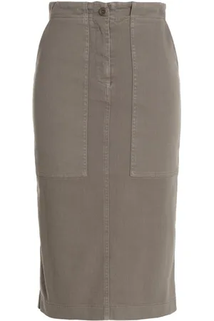 NUDE Falda midi de mezclilla