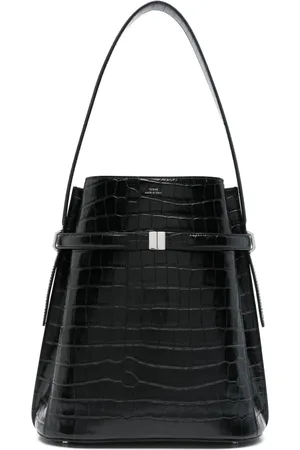 Totême Bolsa bucket con efecto de piel de cocodrilo
