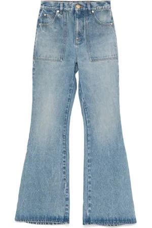 Balmain Jeans acampanados con tiro alto
