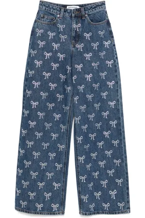 Self-Portrait Jeans con moño de strass
