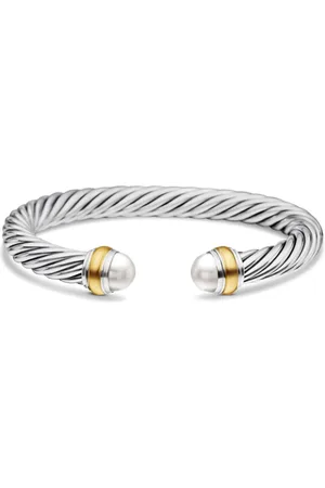 David Yurman Pulsera Classic Cable en oro amarillo de 14kt y plata de ley de 7mm