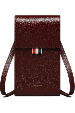 Thom Browne Bolsa de hombro de cuero