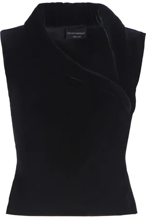 Emporio Armani Top con cuello asimétrico