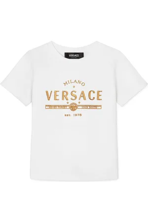 VERSACE Playera con logo de glitter