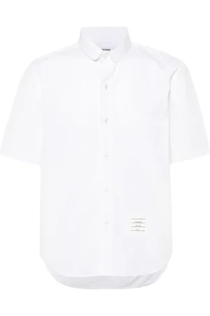 Thom Browne Camisa de popelina manga corta