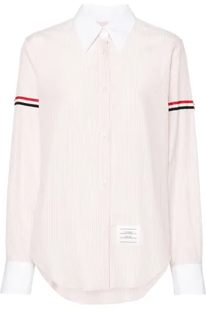 Thom Browne Camisa con bordes en contraste y motivo de rayas