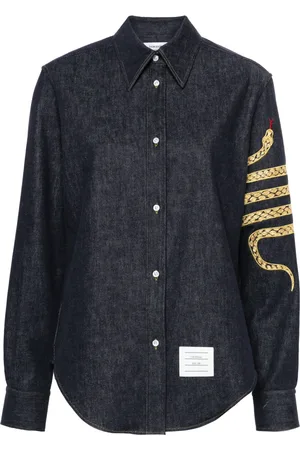 Thom Browne Camisa de mezclilla con motivo 4-Bar