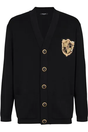 Balmain Cárdigan con parche del logo