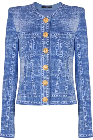 Balmain Cárdigan con efecto de mezclilla
