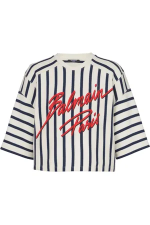 Balmain Playera estilo béisbol