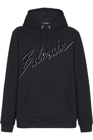 Balmain Hoodie con logo afelpado
