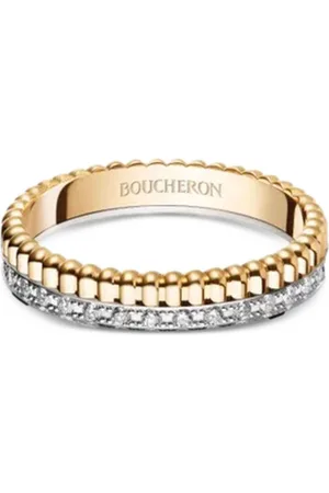 Boucheron Anillo de boda Quatre Radiant en oro amarillo de 18kt con diamantes