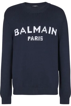 Balmain Suéter con logo en intarsia