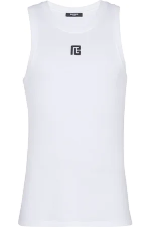 Balmain Camiseta con logo bordado