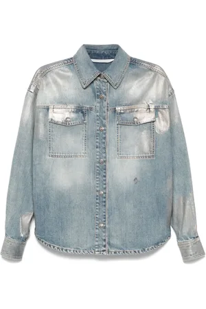 Palm Angels Camisa de mezclilla revestida