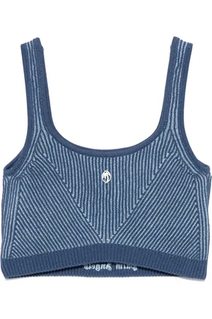 Palm Angels Camiseta tejida de canalé
