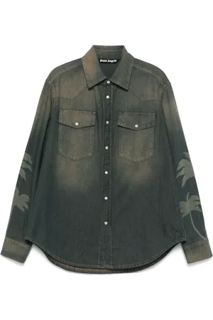 Palm Angels Camisa con palmeras estampadas