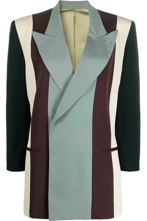 Jean Paul Gaultier Blazer a rayas con motivo colour block 1994