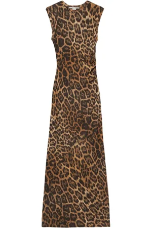 Stella McCartney Vestido con estampado de leopardo