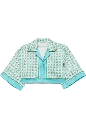 Palm Angels Camisa corta con monograma