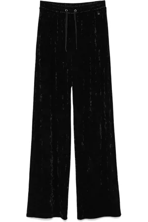 HERNO Pants de terciopelo con diseño fruncido