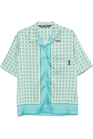 Palm Angels Camisa con monograma estampado