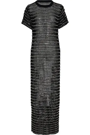 ROSETTA GETTY Vestido largo de crochet con mostacillas